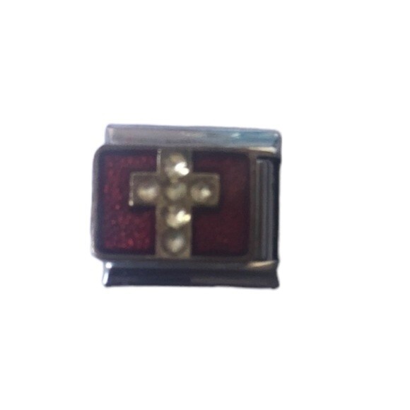 D’linQ Stainless Steel Cross Link Bracelet Charm - Picture 1 of 2